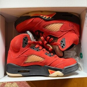 Jordan Women's Air 5 Retro Martian Sunrise and Black